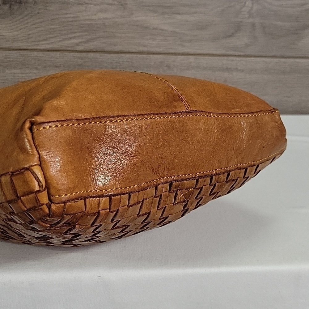 Vilenca Holland for Anthroplogie Brown Woven Leather Crossbody Shoulder Bag - Picture 7 of 12